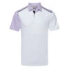 Ping Mack Golf Polo Shirt 2 Ping Mack Golf Polo Shirt -Golf Apparel Store Ping SS23 Mack Polo Shirt P03576 WCL9 SHPIN342 White Cool Lilac Multi Front