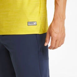 Puma EGW Cloudspun Pushcart Pocket Golf Polo Shirt -Golf Apparel Store Puma SS22 EGW Cloudspun Pushcart Pocket Tee Shirt 599275 05 Code SHPUM568 M Bamboo Heather Model 2