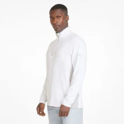 Puma Gamer 1/4 Zip Golf Popover -Golf Apparel Store Puma SS22 Gamer 1 4 Zip Sweater 599127 02 Code SWPUM230 M Bright White model 1
