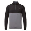 Puma Gamer Colour Block 1/4 Zip Golf Popover 2 Puma Gamer Colour Block 1/4 Zip Golf Popover -Golf Apparel Store Puma SS22 Gamer Colorblock 1 4 Zip Sweater 532985 01 Code SWPUM235 M Black Quiet Shade Front