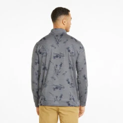 Puma Cloudspun Lowlands 1/4 Zip Golf Popover 13 Puma Cloudspun Lowlands 1/4 Zip Golf Popover -Golf Apparel Store Puma Cloudspun Lowlands 1 4 Zip Golf Popover Quiet Shade Heather 537067 02 SWPUM258 Model 3