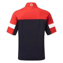 Sunderland Cortina 1/2 Zip SS Golf Wind Top -Golf Apparel Store Sunderland AW22 Cortina Half Sleeve Windproof Top SUNMW85 COR WTSUN053 M Navy Red White Back