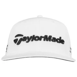 TaylorMade Tour Flatbill Golf Cap -Golf Apparel Store TaylorMade 2023 Tour Flatbill Golf Cap White 3