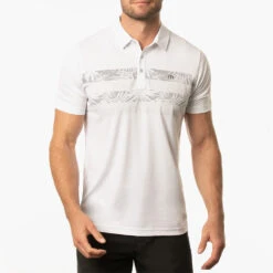 TravisMathew Activate Golf Polo Shirt -Golf Apparel Store Travis Mathew SS21 Activate Golf Polo Shirt 1MW440 SHTRA055 XL White Model 1
