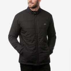 TravisMathew Interlude Full Zip Golf Jacket 11 TravisMathew Interlude Full Zip Golf Jacket -Golf Apparel Store Travis Mathew SS21 Interlude Sweater Jacket 1MT003 0BLK Code SWTRA018 M Black Model 1
