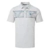 TravisMathew Make Camp Golf Polo Shirt 1 TravisMathew Make Camp Golf Polo Shirt -Golf Apparel Store Travis Mathew SS21 Make Camp Golf Polo Shirt 1MW145 Code SHTRA048 Heather Light Grey Front