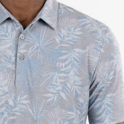 TravisMathew Patio Time Golf Polo Shirt -Golf Apparel Store Travis Mathew SS21 Patio Time Golf Polo Shirt 1MW148 SHTRA058 L Heather Medium Grey Model 2