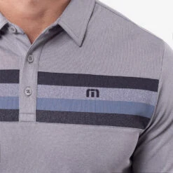 TravisMathew Private Dock Golf Polo Shirt -Golf Apparel Store Travis Mathew SS21 Private Dock Golf Polo Shirt 1MW149 SHTRA054 M Heather Medium Grey Model 2
