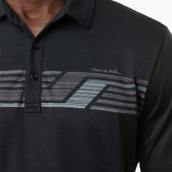 TravisMathew River Basin Golf Polo Shirt -Golf Apparel Store Travis Mathew SS21 River Basin Golf Polo Shirt 1MW150 SHTRA059 L Black Model 2