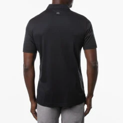 TravisMathew River Basin Golf Polo Shirt -Golf Apparel Store Travis Mathew SS21 River Basin Golf Polo Shirt 1MW150 SHTRA059 L Black Model 3