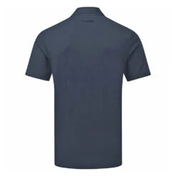 TravisMathew The Heater Golf Polo Shirt Black -Golf Apparel Store Travis Mathew SS21 The Heater Golf Polo Shirt 1MW395 Code SHTRA036 M Vintage Indigo Black Back