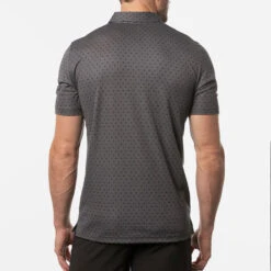 TravisMathew Two Hour Delay Golf Polo Shirt -Golf Apparel Store Travis Mathew SS21 Two Hour Delay Polo Shirt 1MV108 Code SHTRA033 M Heather Dark Grey Model 3