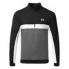 Under Armour Storm 1/2 Zip Golf Sweater -Golf Apparel Store Under Armour SS22 Storm 1 2 Zip Golf Sweater Black Jet Gray White 1370119 001 Front