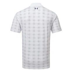 Under Armour Playoff 3.0 Deuces Grid Stripe Golf Polo Shirt -Golf Apparel Store Under Armour SS23 Playoff 3.0 Deuces Grid Polo Shirt 1378677 102 SHUND329 S White Midnight Navy Midnight Navy Back