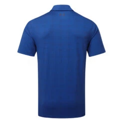 Under Armour Playoff 3.0 Deuces Grid Stripe Golf Polo Shirt -Golf Apparel Store Under Armour SS23 Playoff 3.0 Deuces Grid Polo Shirt 1378677 471 SHUND330 S Blue Mirage Midnight Navy Midnight Navy Back