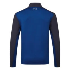 Under Armour Storm Daytona 1/2 Zip Golf Sweater -Golf Apparel Store Under Armour SS23 Storm Daytona Half Zip Wind Top 1373409 410 SWUND205 S Midnight Navy Blue Mirage Reflective Back