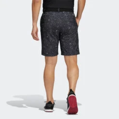 Adidas Ultimate 365 Flag Print Golf Shorts -Golf Apparel Store adidas SS22 Ultimate 365 Flag Print Golf Shorts HC5577 Black Grey Three White Model 2
