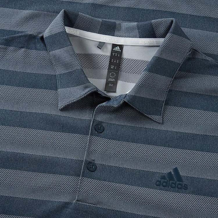 Adidas Two Colour Stripe Primegreen Golf Polo Shirt 4 Adidas Two Colour Stripe Primegreen Golf Polo Shirt - Image 2