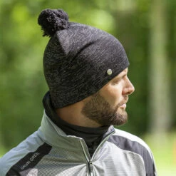 Galvin Green Lemmy Interface-1 Bobble Golf Beanie 7 Galvin Green Lemmy Interface-1 Bobble Golf Beanie -Golf Apparel Store lemmybobblebeanieblackreflex3
